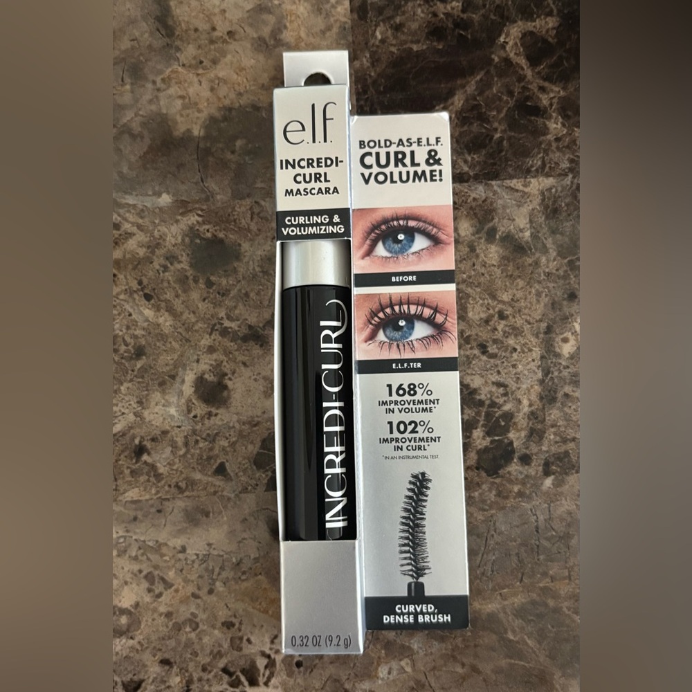 E.L.F. Incredi-Curl Mascara 0.32oz/9.2g PITCH BLACK Makeup Beauty Eyes  New